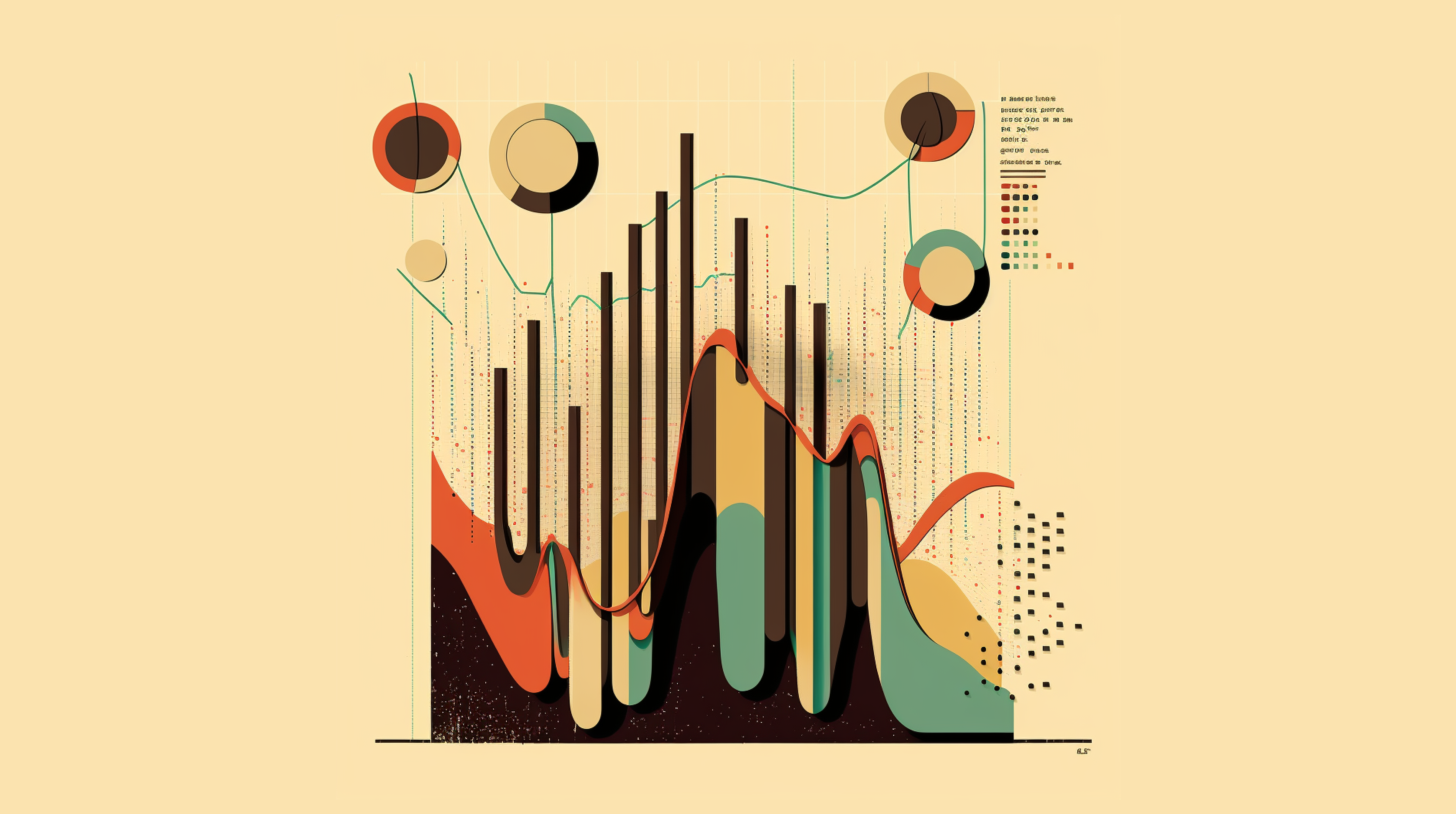 Data Analytics Illustration in a surrealist style